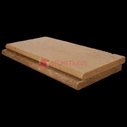 noce bullnose travertine pool copings 16x24 wet - Wall And Floor Tile