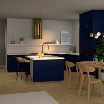 Kitchen sink in a Mediterranean-style kitchen