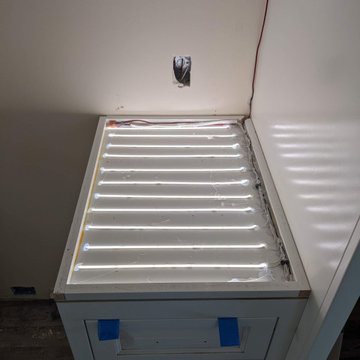 Kitchen with under counter LEDs