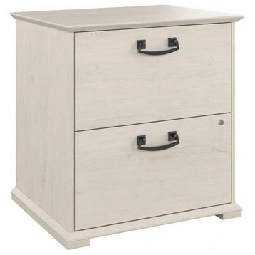 Homestead Farmhouse 2 Drawer Accent Cabinet in Linen White Oak - Engineered Wood