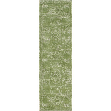 Traditional Vienna 2'0"x6'7" Runner Ivy Area Rug
