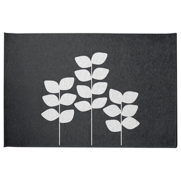 Simple Stems Spring Chenille Rug, Gray, 2'x3'