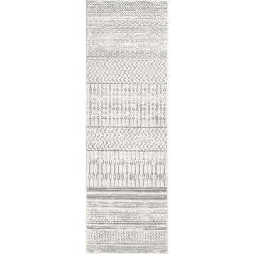 nuLOOM Nova Stripes Contemporary Area Rug, Gray, 2'6"x6'