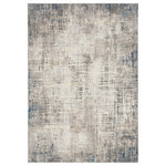 Nourison - Calvin Klein CK022 Infinity 4' x 6' Blue Multicolor Modern Indoor Area Rug - Casual elegance. The wispy clouds of color and cross-hatched linear pattern of this abstract rug from the Calvin Klein Infinity collection adds depth to any space. This multicolored, grey and blue rug is machine-made for lasting style in softly textured, easy-clean fibers.