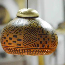 hanging light from gourd dry shell - Products
