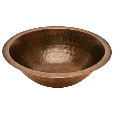 Premier Copper Products LR17FDB 17" Circular Copper Drop In or - Oil Rubbed