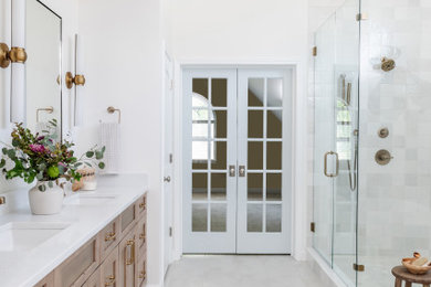 Inspiration for a transitional bathroom remodel in Charlotte