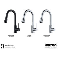 Karran Weybridge Single-Handle Pull-Down Sprayer Kitchen Faucet, Chrome