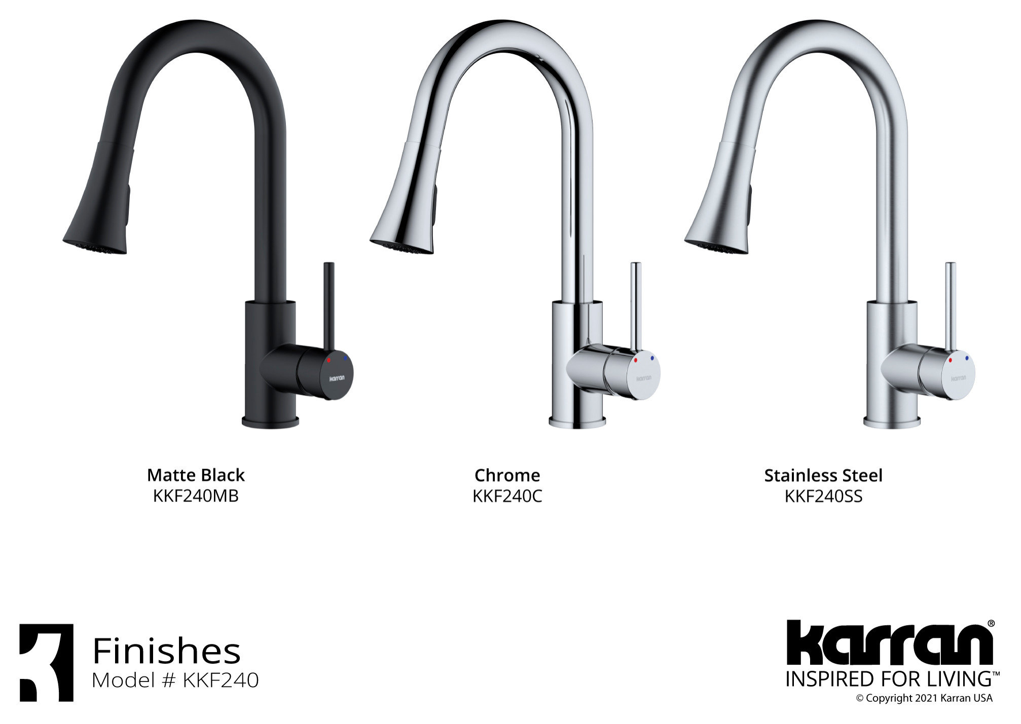 Karran Weybridge Single-Handle Pull-Down Sprayer Kitchen Faucet, Chrome