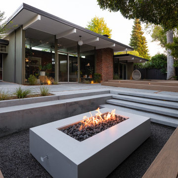 San Jose Eichler Sunken Fire Pit and Container Pool
