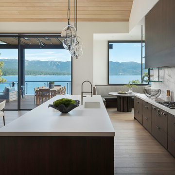 Crystal Bay Scandinavian Lake House Kitchen Views