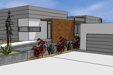 Inspiration for a modern exterior home remodel in Orange County