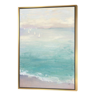 Designart From The Shore Traditional Framed Canvas Art - Beach Style -  Prints And Posters - by Design Art USA