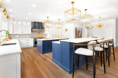 Inspiration for a large transitional kitchen remodel in Boston