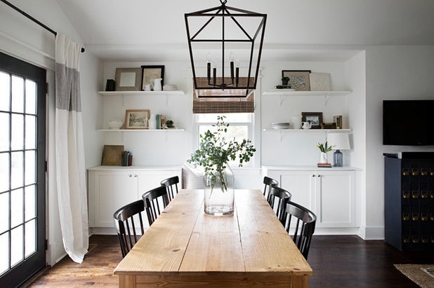 Transitional Dining Room by Peach and Pine Home