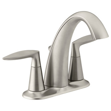 Kohler K-45100-4 Alteo Centerset Bathroom Faucet - - Vibrant Brushed Nickel