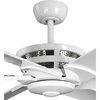 Huff Collection Indoor/Outdoor 96" 6-Blade  Satin White Ceiling Fan
