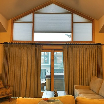 Vadain Drapes with Duette Shades in Breckenridge Colorado