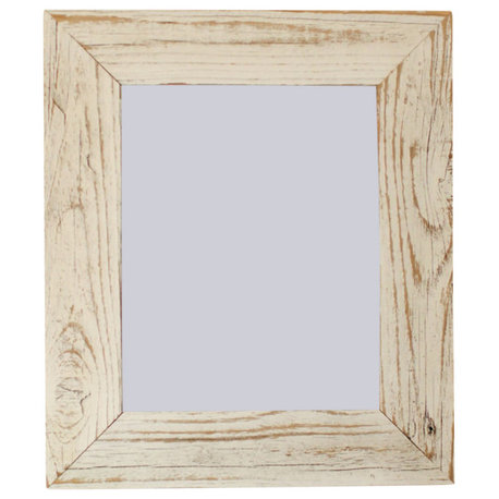 Antique White Reclaimed Wood Frame, 8"x8"