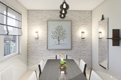 Photo of a medium sized modern dining room in West Midlands.