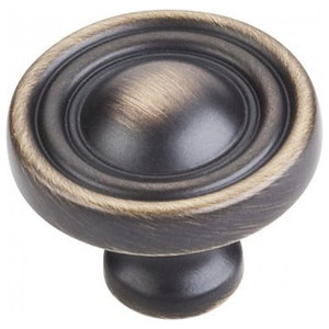 Vintage Bronze Die-Cast Round Bi-Fold Cabinet Knob