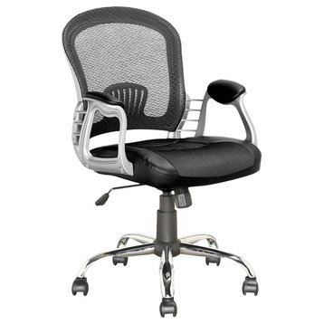 CorLiving Workspace Executive Office Chair in Black Leatherette and Mesh