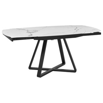 Juno Contemporary White Extendable Dining Table