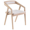 Padma Oak Arm Chair Light Gray