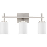 Quoizel - Quoizel WLB8622 Wilburn Bath 3 LED Light, Brushed Nickel - Opal etched glass casts a warm, ambient glow in the Wilburn wall sconce and bath light collection. The minimalist silhouette is accentuated by clean straight lines and a gleaming rectangular backplate. Choose from a variety of size and finish options to round out your home. Whichever you choose, Wilburn's integrated LED light source is guaranteed to shine in any hallway, bathroom or living area.
