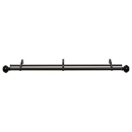 Buono II Decorative Double Rod and Finial Brenner, 72"-144"