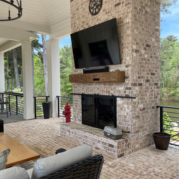 Main level Outdoor Room and Garage Bar