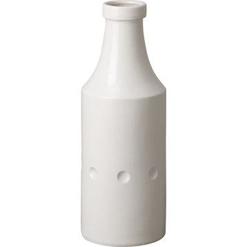 Tall Milk Jug Vase, White