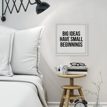 "Big Ideas Have Small Beginnings" Framed Painting Print