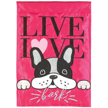 Flag Live Love Bark Polyester 13x18