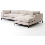 Four Hands - Grammercy 2 Pc Sectional With Raf Chaise - Flexible style with luxurious comfort. Clean, simple lines and a black iron base keep everything casual and chic.