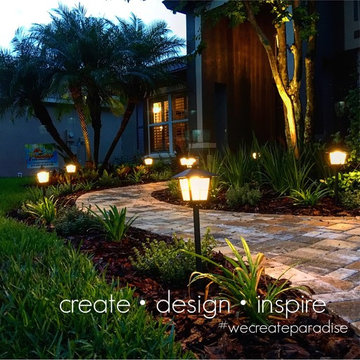 Tina's Tropical Traditional Paradise Front & Back Yard Makeover
