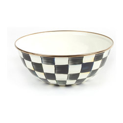 Courtly Check Enamel Everyday Bowl - Medium | MacKenzie-Childs - Serveware