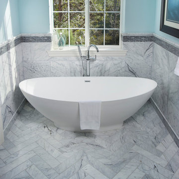 Bianco Venatino Marble Bathroom