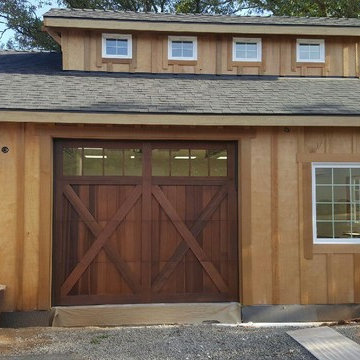 9 x 8 Wood Door With Clear Cedar Overlays