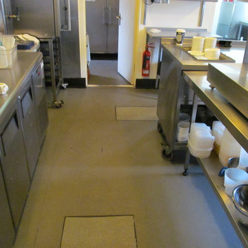 Polyurethane Floor Screed installed at Commercial Pub Kitchen in Northumberland