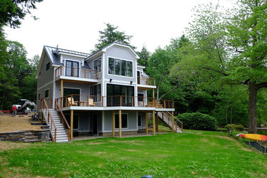 Beach style exterior home photo in Boston