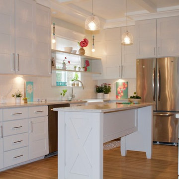 White Bello Quartz Kitchen