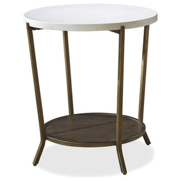 Beaumont Lane Round End Table in Brown Eyed Girl
