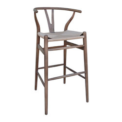 Wishbone Counter Stool in Honey Oak - Bar Stools And Counter Stools
