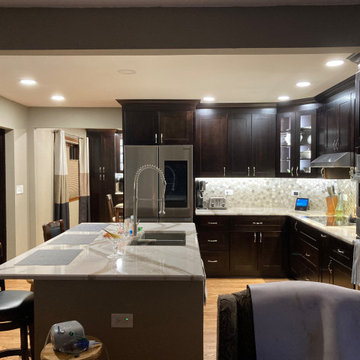 Transitional Kitchen Remodel Done in a Mocha Color