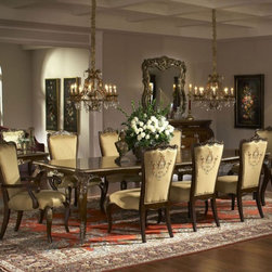 AICO Furniture - Imperial Court 9 Piece Dining Table Set - 79000 - 9Set - Dining Tables