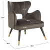 Safavieh Blair Wingback Accent Chair, Shale/Gold