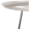 Safavieh Calix Side Table W/ Gold Cap, Nickle/Gold