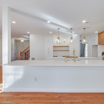 White Kitchen With Wood Tones