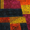 Patchwork Color Reform Hermina Magenta/Orange Area Rug, 8'2x10'0